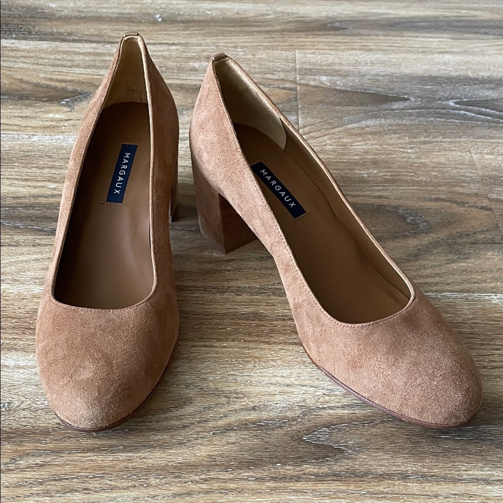Margaux The Heel in Chesnut Suede - Picture 1 of 14